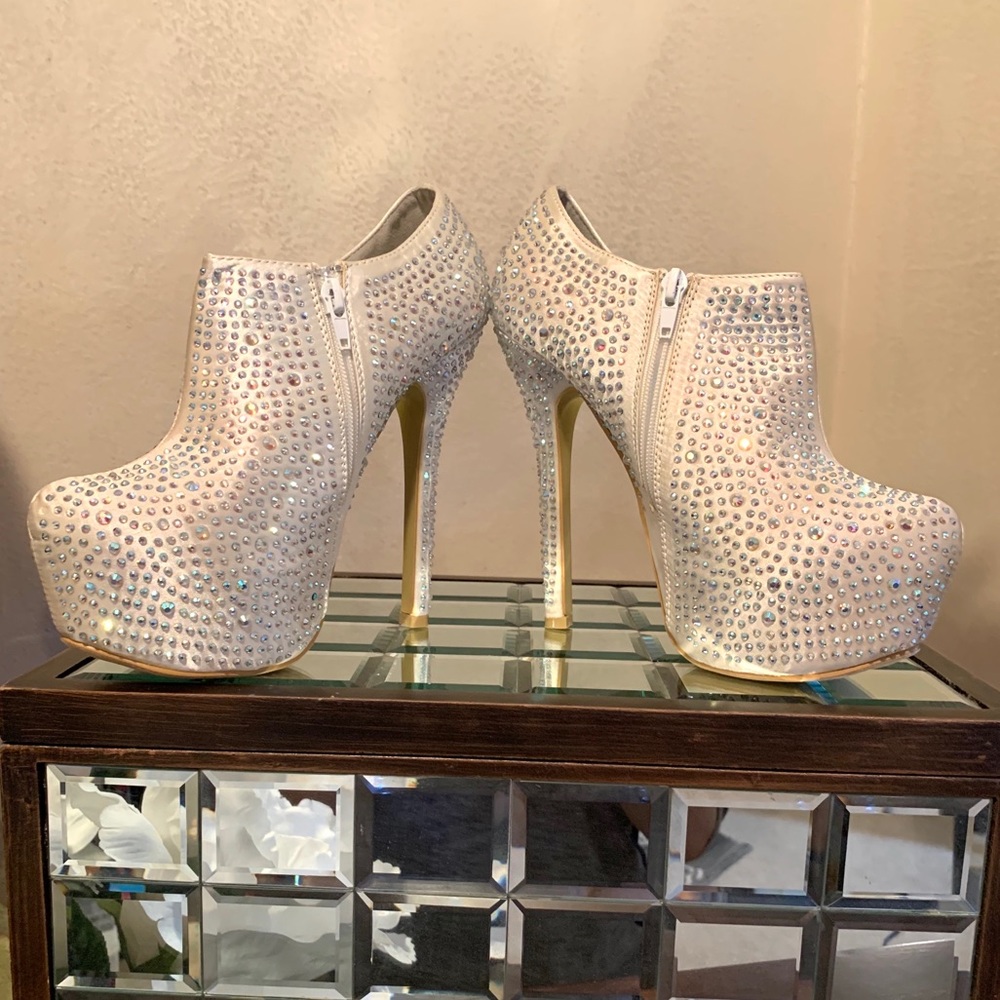 Rhinestone Platform Ankle Boot - image 8